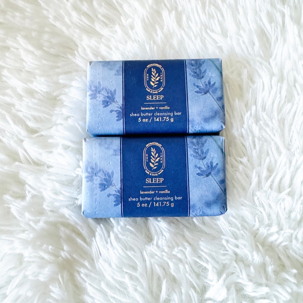 Bath and Body Works Lavender Vanilla Shea Butter Cleansing Bars Sleep- 2pcs
